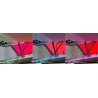 Eclairage LED multicolore dans le toit relevable