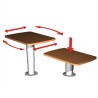 Table rotative avec pied télescopique