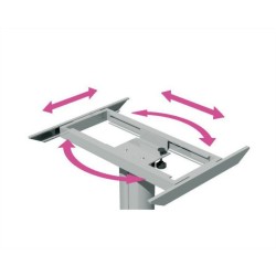 Table rotative avec pied télescopique