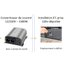 Convertisseur de courant 12/220 1500 W