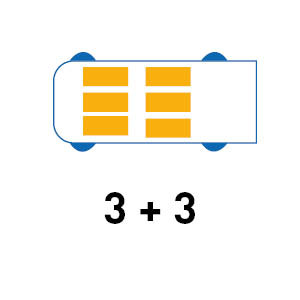 3 places avant + cabine approfondie